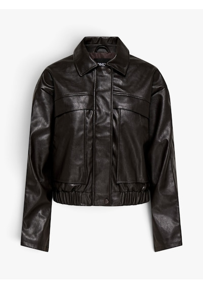 Only Onlmelle Faux Leather Jacket Otw Kadın Kahverengi Ceket - 5041089