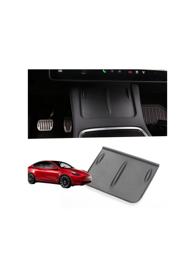 Tesla Model Y - Model 3 Silikon Telefon Şarj Pedi - Siyah