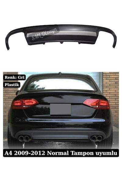 2009-2010-2011-2012 Audi A4 B8 Difüzör Difizör Standart Tampon Uyumlu