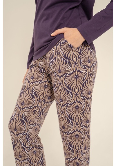 Arnetta Kadın Everyday Is A Fresh Start Mor Uzun Kol Pijama Takım Ar3769-s-v1 Ar3769-s-v1
