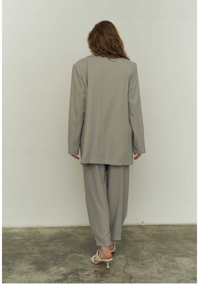 Mai Collection Mai Studios Co. Polly Gri Üçlü Ceket Takım Gri