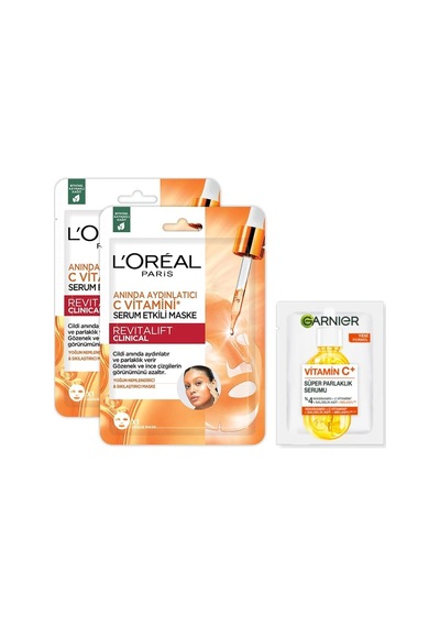 Tr L'oréal Paris Revitalift Clinical Anında Aydınlatıcı C Vitamini Serum Etkili Maske X2 & Garnier 1 Haftalık Dene