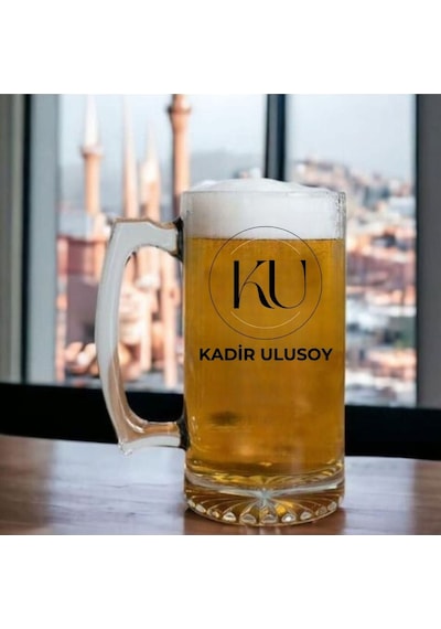 Kişiye Özel Tasarımlı Arjantin Bira Bardağı Kulplu Bardak 2 Adet