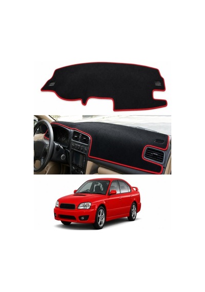 Subaru - Legacy B4 1998-2003 Uyumlu Torpido Koruma Kılıfı - Kırmızı Şeritli