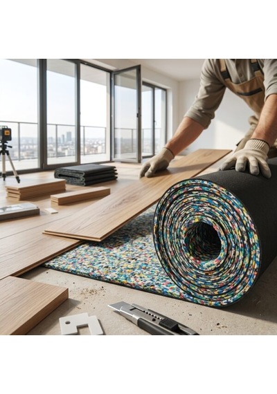 13 Mm Parke Altı Ses Yalıtımı Bariyerli Sespan