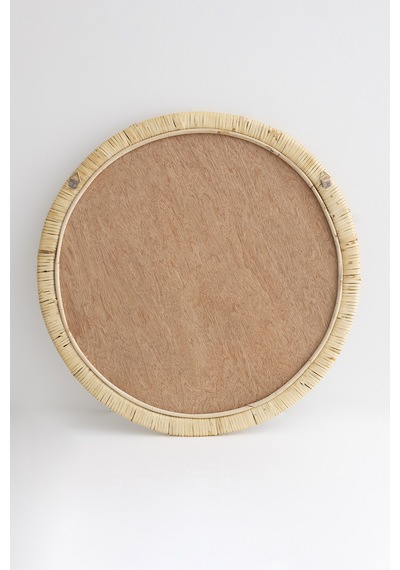 Meander El Yapımı Rattan Yuvarlak Dekoratif Ayna 80cm 8905 Naturel