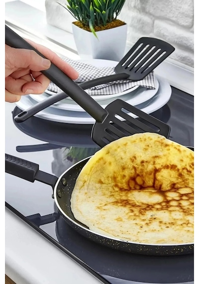 1 Adet Pratik Yanmaz Yapışmaz Teflon Spatula- 220 Dereceye Dayanıklı Teflon Servis Sıpatulası Plasti Diğer