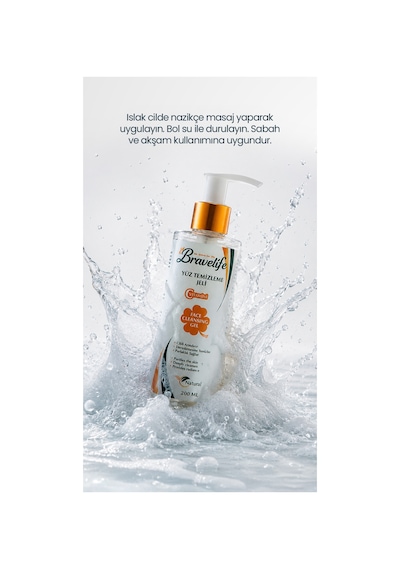 C Vitamini Aydınlatıcı Parlatıcı Canlandırıcı Doğal İçerikli Tüm Ciltler İçin Panthenol Vegan Yüz Temizleme Jeli 200 Ml