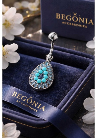 316l Cerrahi Çelik Göbek Piercing Zirkon Taşlı Sallantılı Kadın Piercing Paslanmaz Kararmaz Figürlü Fashion Özel Tasarım Göbek Piercing Modeli - 60 Gümüş