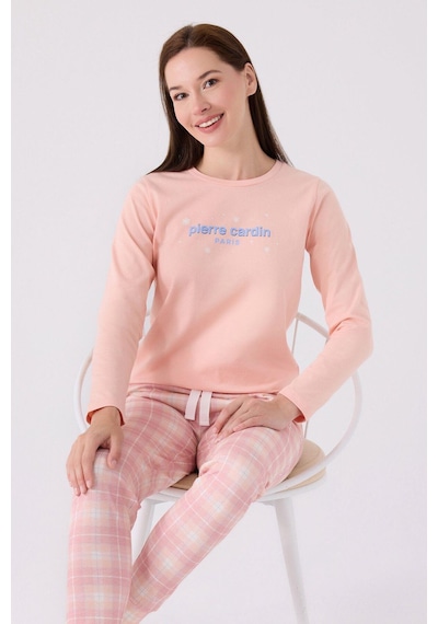 Pierre Cardin Kadın Pamuklu Rahat Uzun Kollu Ekose Pijama Takım SOMON