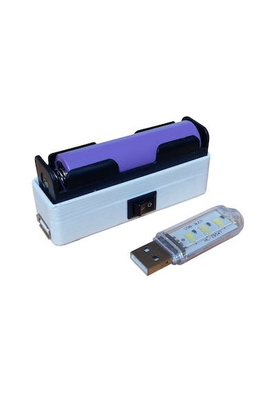Mini Powerbank Tek Hücreli 18650 Li-ıon 3.7v Pil Type-c İle Şarj Ve Mini Usb Led Lamba