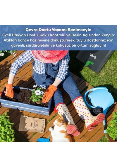 Kepeği 1 Kg Iç Ve Dış Mekan Kompost Kovaları Için Hızlı Ve Kolay Kompost Başlatıcı Çok Renkli