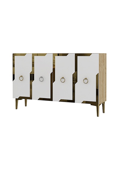 Ka1233dbg Seza Konsol Ve Tv Sehpası Safirmeşe-beyaz-gold 120cm