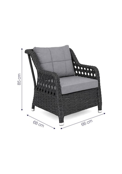 Niron Grand 2'li Rattan Alüminyum Bahçe Oturma Takımı - Antrasit Kompakt Set Temperli Cam Masa Diğer Niron Grand 2'li Rattan Alüminyum Bahçe Oturma Takımı - Antrasit Kompakt Set Temperli Cam Masa Diğer
