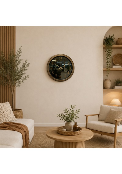 Eskitme Legacy Aynalı 40 X 40 Cm Duvar Saati