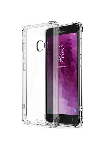 Blogy Galaxy J4 Plus İle Uyumlu Crystal Fit Kılıf Crystal Clear