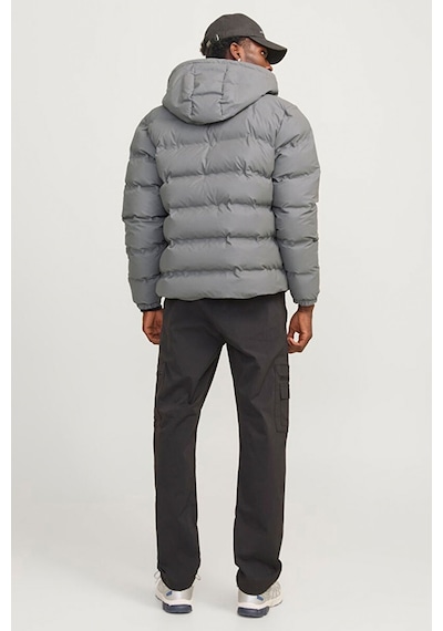 Jack & Jones Erkek Şişme Mont Gri