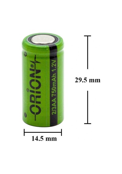 Orion 1.2v Ni-mh 2/3aa 750mah Şarj Edilebilir Pil