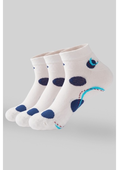 Socketta 3'lü Beyaz Kadın Pamuk Desenli Dikişsiz Havlu Taban Patik Çorap - Premium Beyaz Lacivert Socketta 3'lü Beyaz Kadın Pamuk Desenli Dikişsiz Havlu Taban Patik Çorap - Premium Beyaz Lacivert