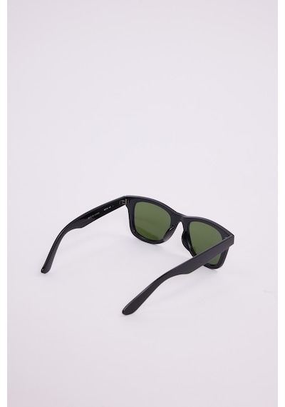 Unisex Siyah Çerçeve Yeşil Cam Uv 400 Korumalı Güneş Gözlüğü-51236 Çok Renkli