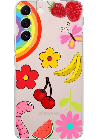 Samsung Galaxy S22 Plus İle Uyumlu Water Color 5 Kamera Korumalı Şeffaf Kılıf Şeffaf