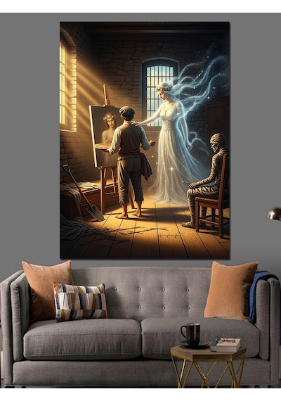 Ahşap Tablo Hayalet Ressam Atölye Çizimi