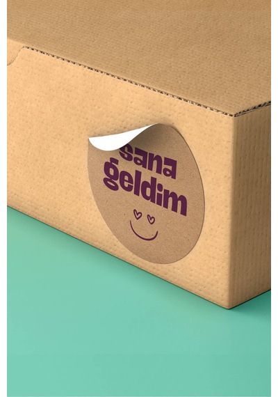 Sana Geldim Kraft Sticker 3x3cm St2261 Çok Renkli