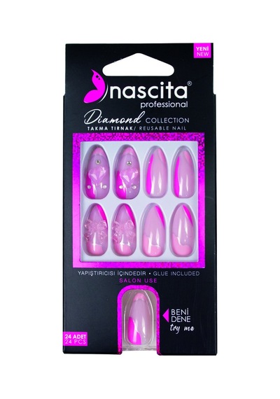 Nascita Diamond Taşlı Takma Tırnak 24'lü Set Nasnaıl00258