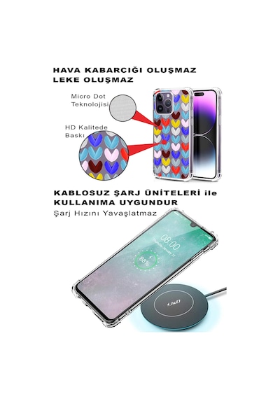 Prinrify Oppo A72 Uyumlu Water Color 1 Baskılı Şeffaf Köşe Korumalı Antişok Kılıf