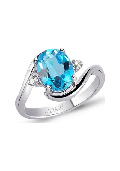 Pırlanta Mavi Topaz Yüzükgmy068