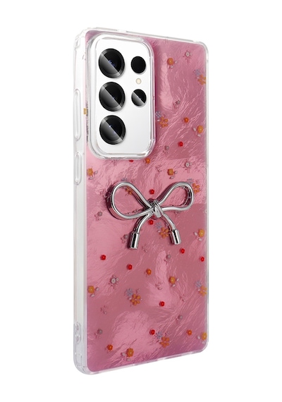 Galaxy S24 Ultra Uyumlu Uyumlu Kılıf Kamera Korumalı Figürlü Zore Ponti Silikon Kapak - Lila Lila