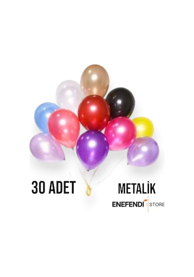 30 Adet Balon Doğum Günü Parti Süs Eğlence 11 İnç 28 Cm Metalik Karışık Renk Hediye Renkli