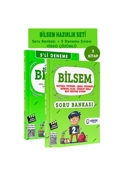 Ardışık Yayınları 2. Sınıf Bilsem Soru Bankası Ve Deneme Sınavı Tamamı Video Çözümlü 2 Kitap Set