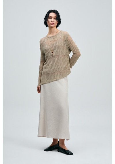Lufian Lace Kadın Kazak Vizon Vizon 121090043100430 Vizon
