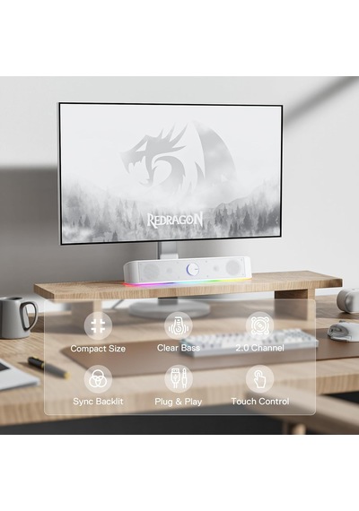 Gs560w Adıemus Gamıng Speaker Beyaz