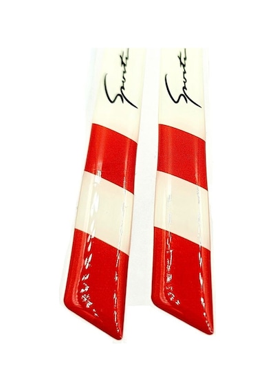 Türkiye Çamurluk Logosu Uyumlu Kırmızı Beyaz Damla Sticker - Türkiye Sports Sticker Damla -