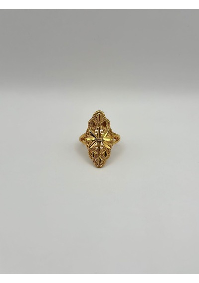 Arnes Jewelry Çelik 22 Ayar Altın Kaplama Ayarlanabilir Yüzük Ar507nes Gold