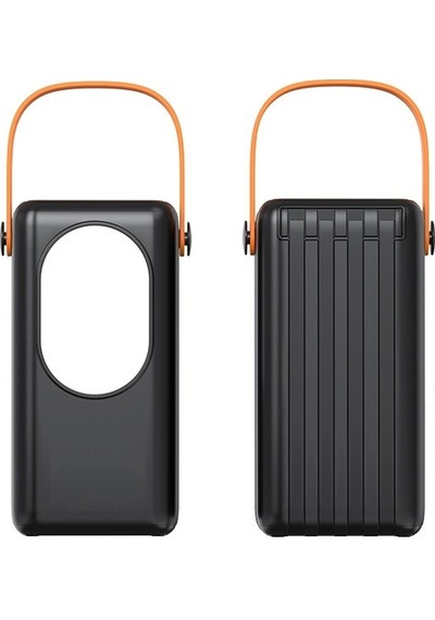 Cepini Cp-03 30.000mah 22.5w Hızlı Şarj Destekli Powerbank - Dahili 4 Kablolu Ve Led Aydınlatmalı - Siyah