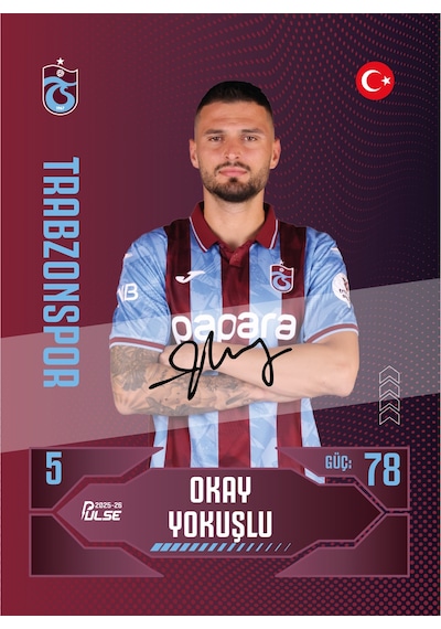 Eco Bundle - Trabzonspor - Pulse Futbolcu Kartları 2025/26 - 5 Paket