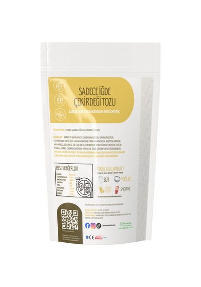100 Gr Sadece Iğde Çekirdeği Tozu Unu Sadece Iğde Çekirdeğinden Öğütülmüştür % 100 Doğal