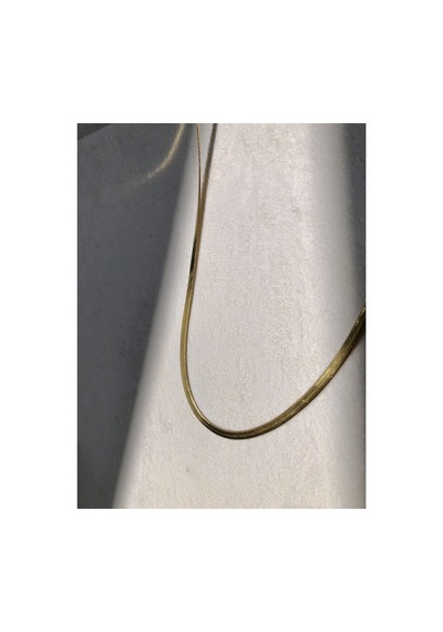 Nature Kalın Düz Yılan 45 Cm Gold İtalyan Zincir Gold - 582795844 Gold