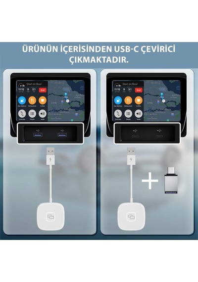 İphone İpad Carplay Ve Youtube Screen Mirror Aktarım Adaptörü