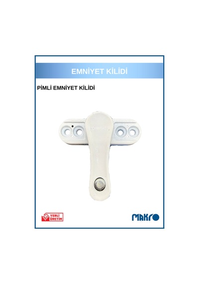 Pvc Kapı Pencere Pimapen Balkon Kapısı Çocuk Emniyet Kilidi Güvenlik Pimli Metal Beyaz