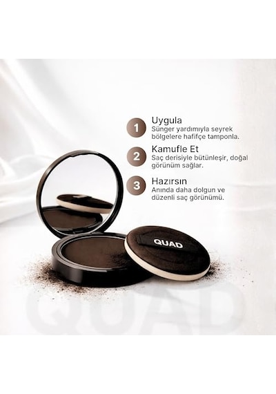 Saç Kapatıcı Pudra, Kahverengi, Unisex Saç Ve Sakal Dolgunlaştırıcı, Doğal Görünüm, 10gr
