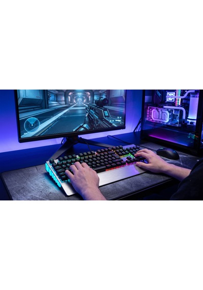 Oyuncu Klavyesi Rgb Işıklı Mekanik Ergonomik Kablolu Klavye Tk13