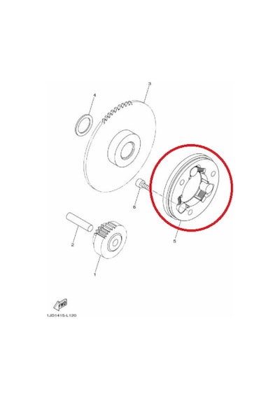 Yamaha Crypton T115 2016 Or.  Marş Kavrama