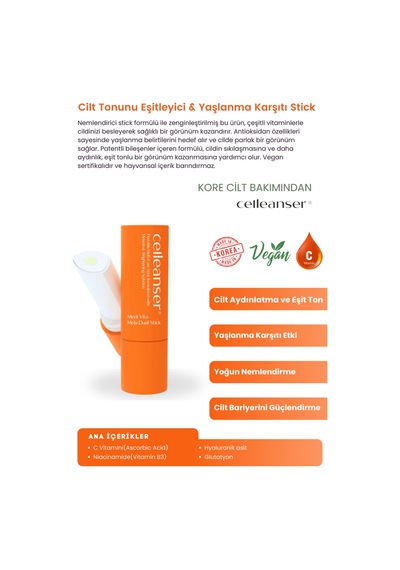 Celleanser C Vitaminli Aydınlatıcı Stick 10 G