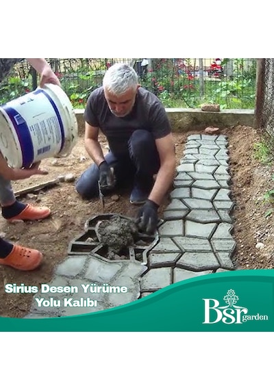 Bahçe Taş Kalıp Beton Kalıbı Zemin Kaplama Kalıbı 42x40 Cm Sirius Desen / 2 Adet / Bsr Garden