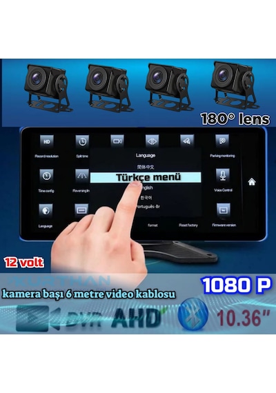 Dvr Telefon Ekran Yansıtma Dokunmatik Ekran 4 Ad Ahd 180'' Kamera