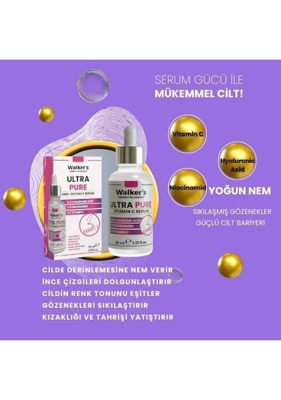 Walker&apos S Vitamins Ultra Pure Cilt Serumu 30 Ml Leke Karşıtı
